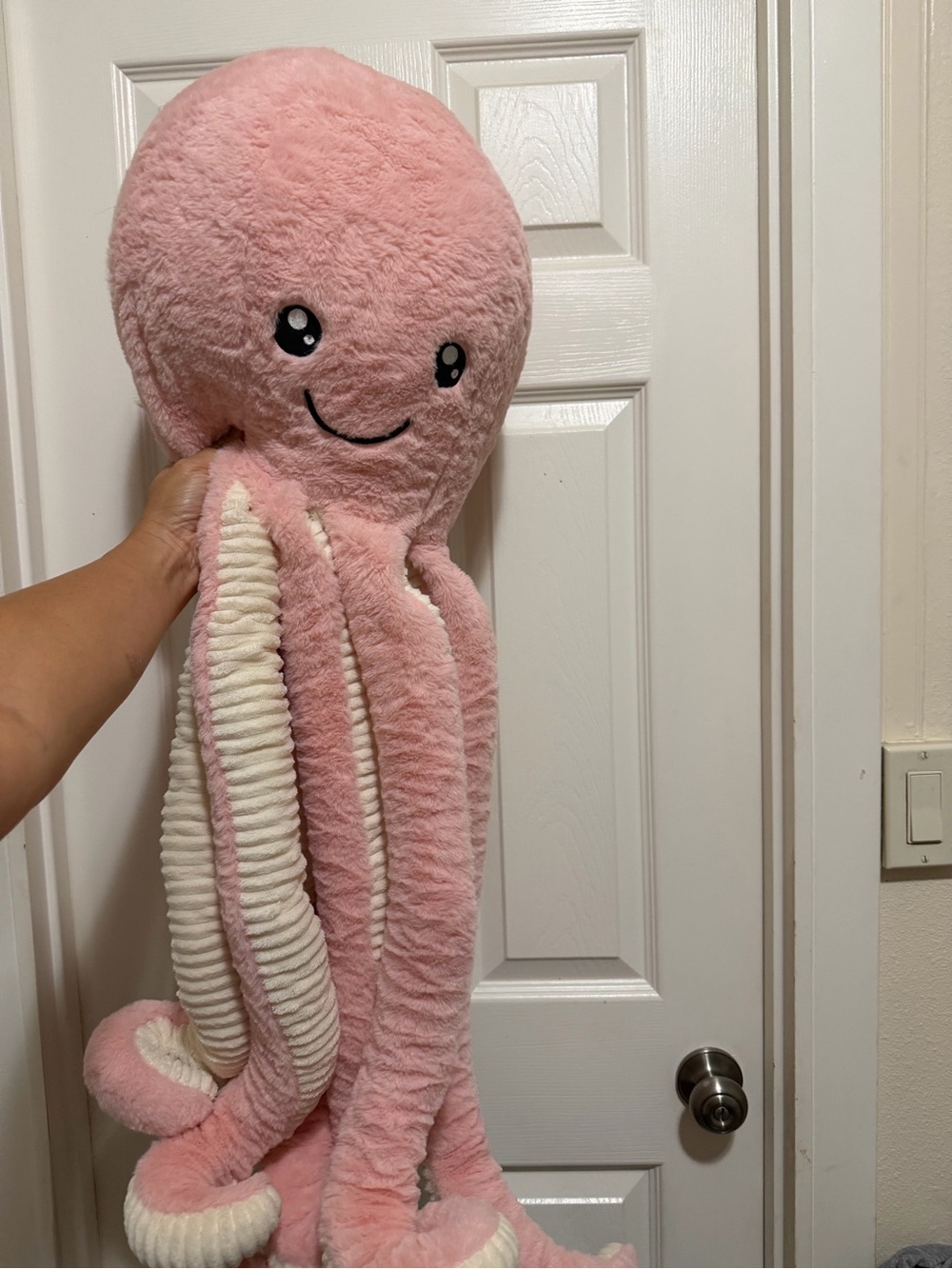 Plush Pink Octopus stuffed animal - Soft Home Accent giant size